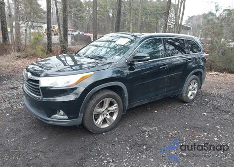 2014 Toyota Highlander Limited Platinum V6 z USA, uszkodzony, nr VIN 5TDDKRFH6ES026880